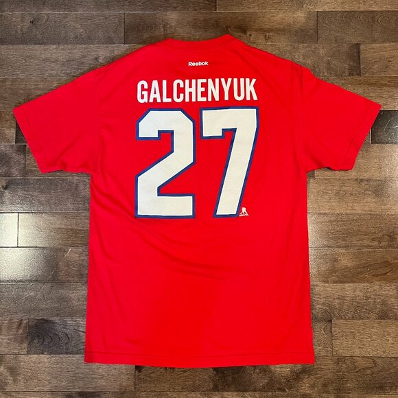 Reebok NHL Montreal Canadiens Galchenyuk 27 Hockey T-Shirt Red Mens Large - Picture 1 of 3